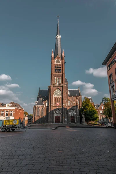 Schiedam Netherlands Oct 2021 Exterior View Basilica Liduina Our Lady — ストック写真
