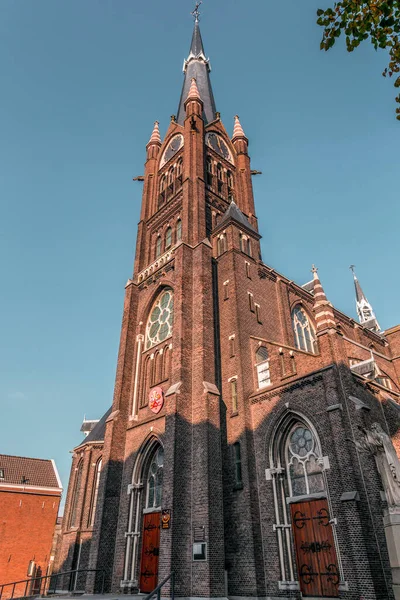 Schiedam Netherlands Oct 2021 Exterior View Basilica Liduina Our Lady — Foto de Stock