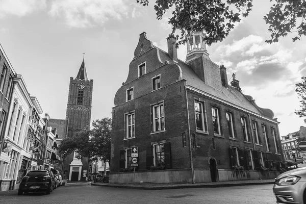 Schiedam 2021年10月8日 オランダ シーダムの典型的なオランダ建築と街並み — ストック写真