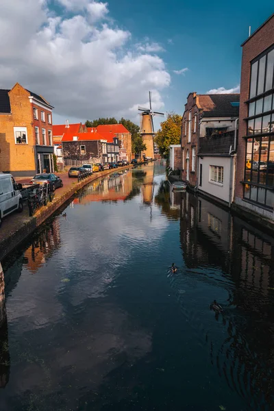 Schiedam Oct 2021 Typisch Nederlandse Architectuur Straatbeeld Schiedam — Stockfoto