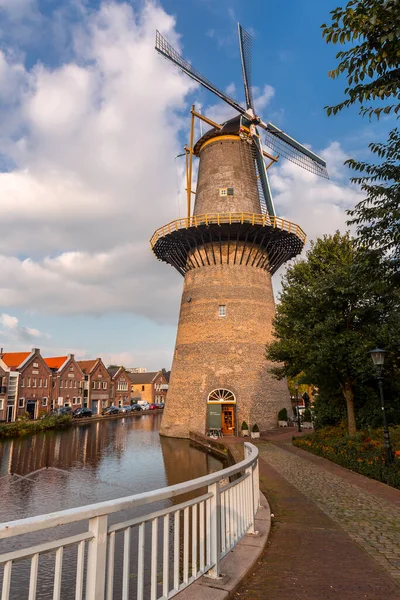 Schiedam Oct 2021 Noord Een Windmolen Gelegen Aan Noordvest Schiedam — Stockfoto