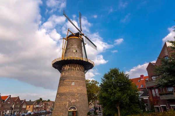 Schiedam Oct 2021 Noord Windmill Located Noordvest Schiedam Netherlands Tallest — Fotografia de Stock