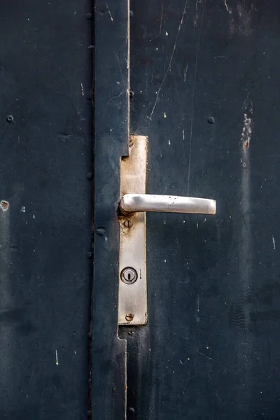 Grunge Texture Detail Old Door Handle Urban Architectural Detail — Stock Photo, Image