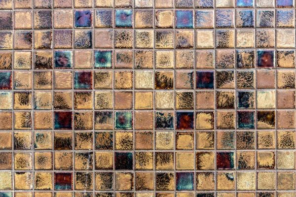 Fragment Van Geglazuurde Keramische Betegelde Muur Close Textuur Achtergrond — Stockfoto