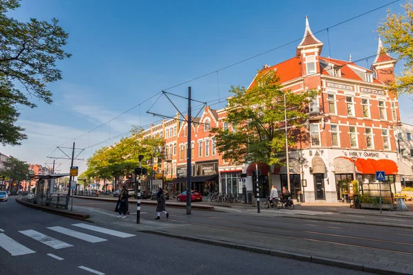 Роттердам Нидерланды Октября 2021 Года Вид Улицу Жанровая Архитектура Центра — стоковое фото