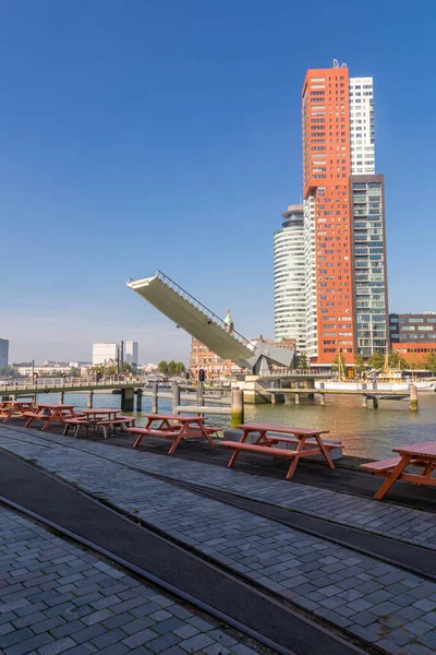 Rotterdam Ottobre 2021 Ponte Rijnhaven Conosciuto Livello Regionale Come Hoerenloper — Foto Stock