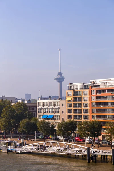 Rotterdam Oct 2021 Euromaszt Wieża Widokowa Miasta Rotterdam Widziana Het — Zdjęcie stockowe