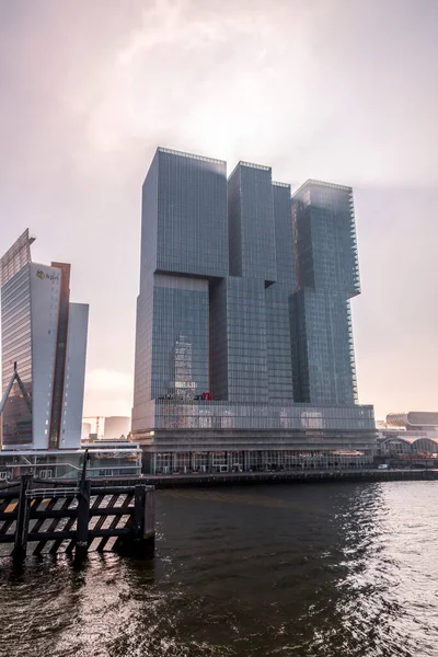 Rotterdam Netherlands October 2021 Modern Business Towers Located Bank Nieuwe — Photo