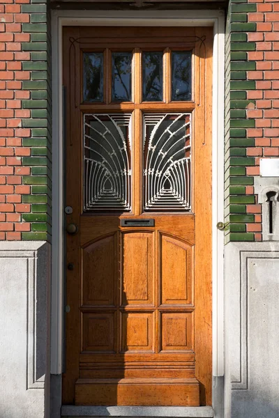 Typical Dutch Architectural Detail Door Rotterdam Netherlands — стокове фото