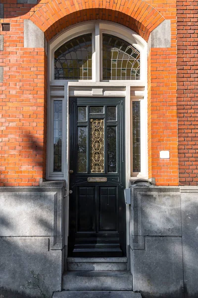 Typical Dutch Architectural Detail Door Rotterdam Netherlands — стокове фото