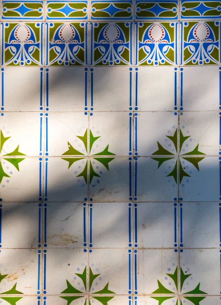 Fragment Traditional Dutch Ceramic Tiles Delftware Building Decoration — Stock Photo, Image