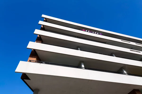 Vista Calle Arquitectura Moderna Con Torres Negocios Centro Rotterdam Rotterdam — Foto de Stock