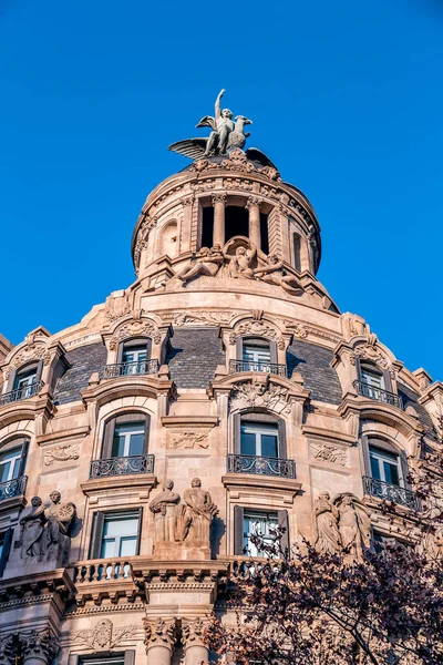 Edificios Alrededor Del Paseo Gracia Una Las Principales Avenidas Del — Foto de Stock