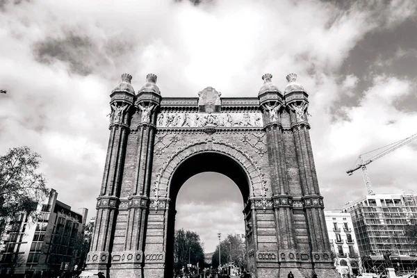 Barcelona Spain February 2022 Triumphal Arch Arc Triomf Catalan Built — Stockfoto