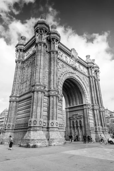 스페인 바르셀로나 2022 카탈루냐어로 Triumphal Arch Arc Triomf 1888 바르셀로나 — 스톡 사진
