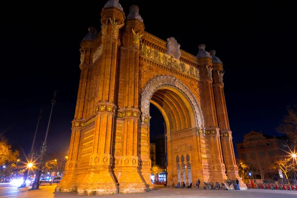 Barcelona Spanje Februari 2022 Triomfboog Arc Triomf Het Catalaans Gebouwd — Stockfoto