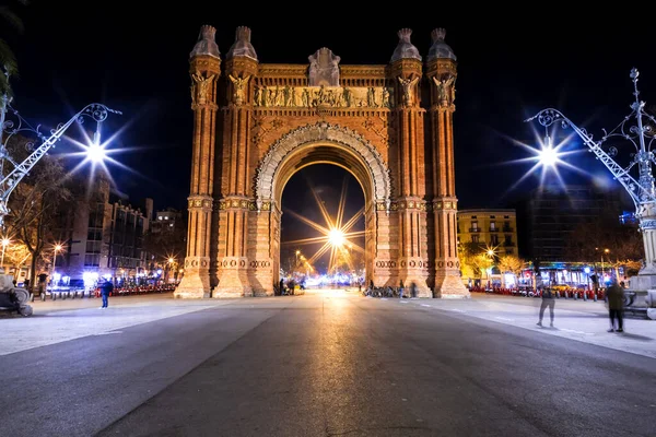 Barcelona Spain February 2022 Triumphal Arch Arc Triomf Catalan Built — Photo