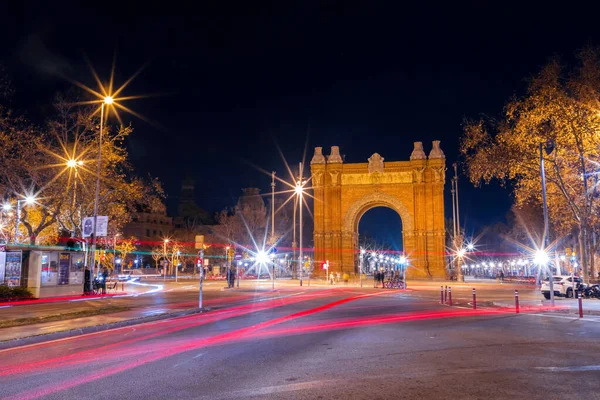 Barcelona Spain February 2022 Triumphal Arch Arc Triomf Catalan Built — Photo