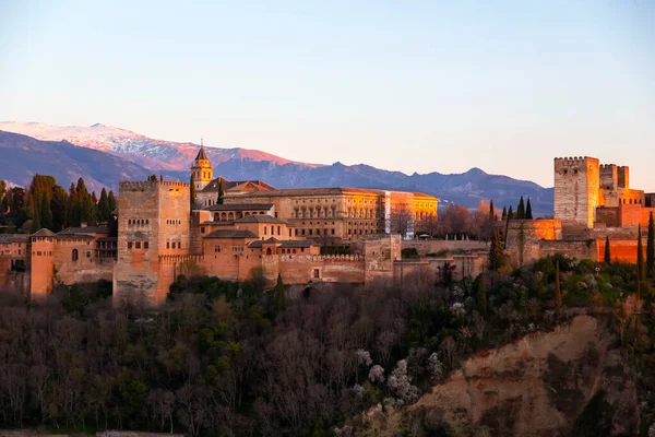 Альгамбра Дворцово Крепостной Комплекс Расположенный Гранаде Андалусия Испания Один Самых — стоковое фото