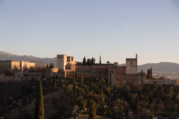 Granada Spagna Febbraio 2022 Alhambra Complesso Palazzi Fortezze Situato Granada — Foto Stock