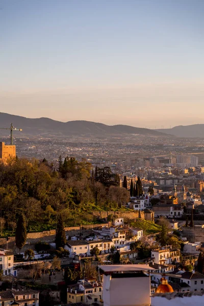 Granada Spain February 2022 Повітряний Вид Будівлі Історичному Місті Гранада — стокове фото
