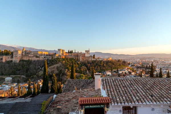 Granada Spain February 2022 Alhambra Palace Fortress Complex Located Granada — Stock Photo, Image