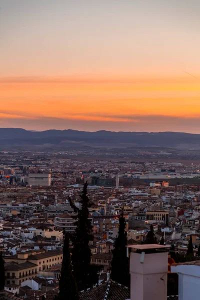 Гранада Испания Февраля 2022 Года Вид Воздуха Здания Историческом Городе — стоковое фото