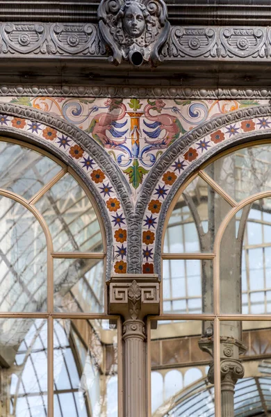 Palacio Cristal Glass Palace Conservatory Located Madrid Buen Retiro Park — Stock fotografie
