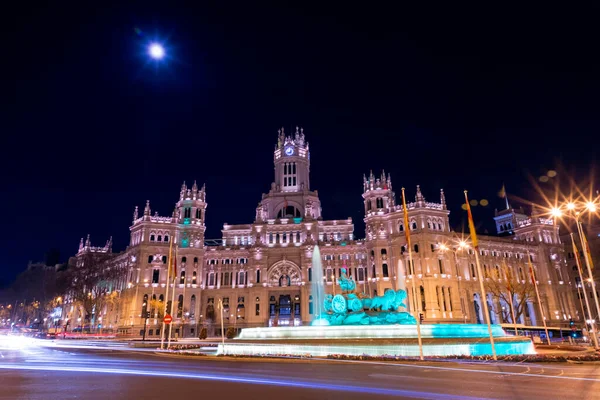 Madrid Spain Feb 2022 Cibeles Palace Formally Known Palacio Comunicaciones — Stock fotografie