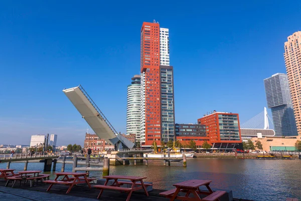 Rotterdam Ptu 2021 Ponte Rijnhaven Conhecida Regionalmente Como Hoerenloper Uma — Fotografia de Stock