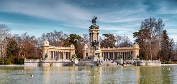 Madrid Spain Feb 2022 Monument Alfonso Xii Located Buen Retiro — Stockfoto