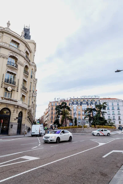Madrid Spain Feb 2022 Generic Architecture Street View Madrid Capital — стоковое фото