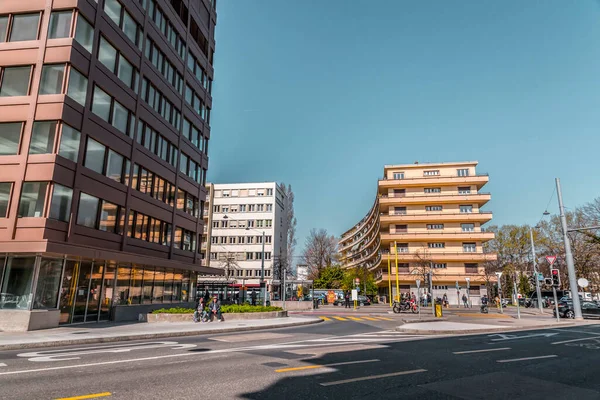 2022年3月25日 瑞士日内瓦 Mar 通用建筑和街道景观 — 图库照片