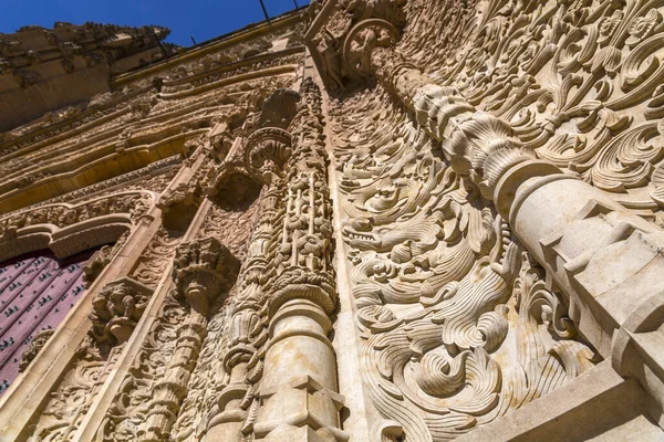 Salamanca Spanje Feb 2022 Architectonisch Detail Van Nieuwe Kathedraal Catedral — Stockfoto