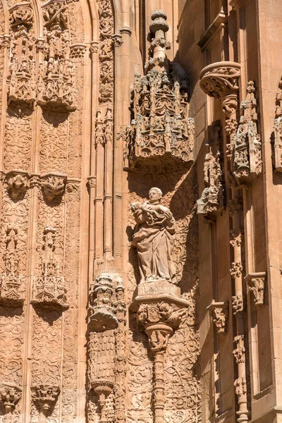 Salamanca España Feb 2022 Detalle Arquitectónico Catedral Nueva Catedral Nueva — Foto de Stock