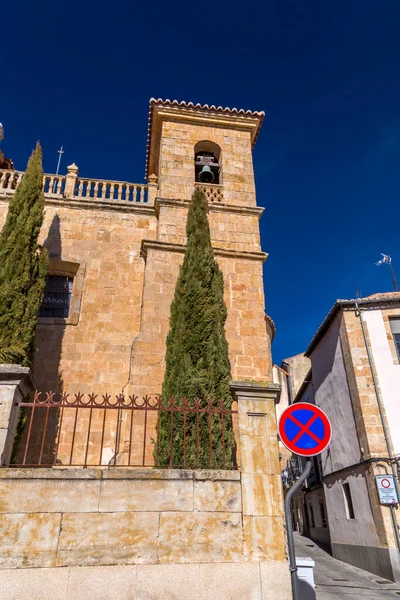 Salamanca España Feb 2022 Fachada Exterior Iglesia San Millan Plaza —  Fotos de Stock
