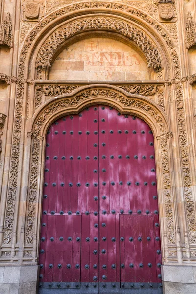 Salamanca Spanje Feb 2022 Architectonisch Detail Van Nieuwe Kathedraal Catedral — Stockfoto