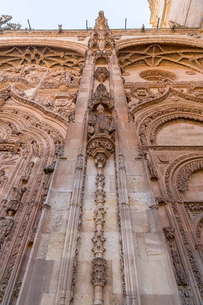 Salamanca Spanje Feb 2022 Architectonisch Detail Van Nieuwe Kathedraal Catedral — Stockfoto