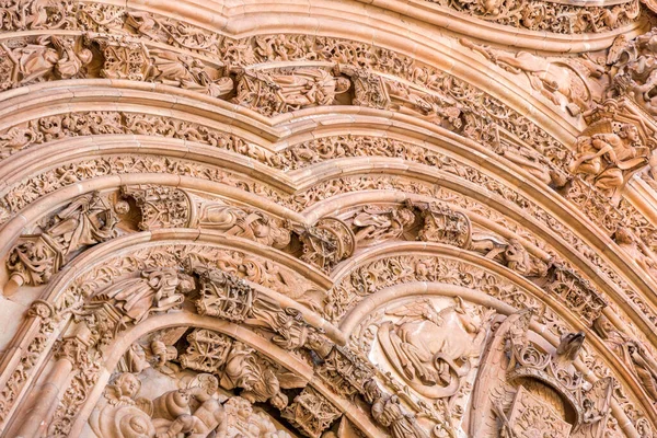 Salamanca Spanje Feb 2022 Architectonisch Detail Van Nieuwe Kathedraal Catedral — Stockfoto