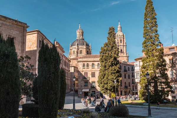 Salamanca Ισπανία Feb 2022 Plaza Anaya Πλατεία Anaya Ιστορικά Κτίρια — Φωτογραφία Αρχείου