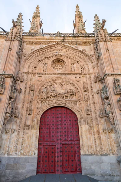 Salamanka Hiszpania Feb 2022 Architektoniczny Detal Nowej Katedry Catedral Nueva — Zdjęcie stockowe