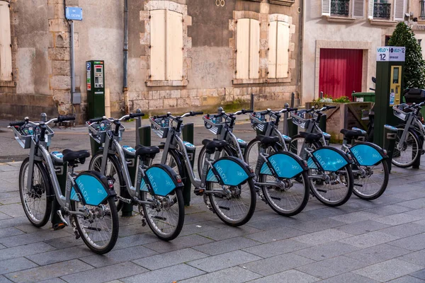 Orléans France Jan 2022 Velo Location Vélos Stationnés Dans Une — Photo