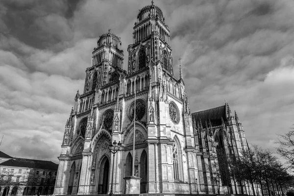 Catedral Orleans Cathedrale Sainte Croix Orleans Una Iglesia Católica Plaza — Foto de Stock