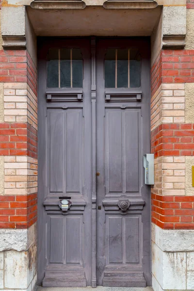 Porta Ornamentada Velha Bonita Detalhe Arquitetônico Clássico — Fotografia de Stock