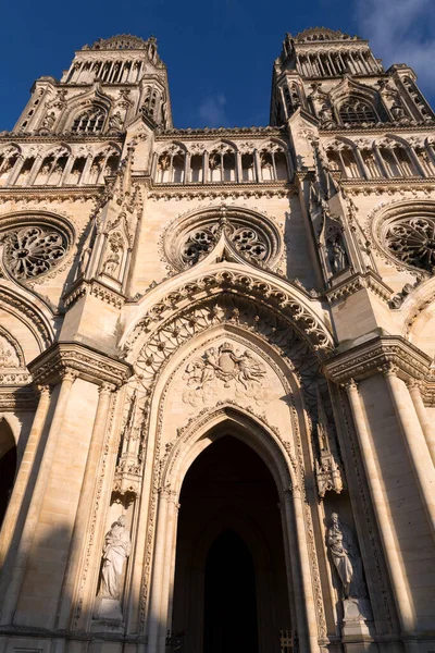Detalle Arquitectónico Ornamental Fachada Catedral Sainte Croix Orleans Francia — Foto de Stock