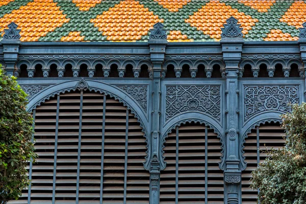 Malaga Spanje Feb 2022 Buitenaanzicht Decoratieve Details Van Atarazanenmarkt Een — Stockfoto