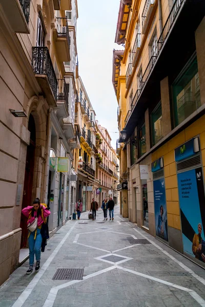 Malaga Spanje Feb 2022 Street View Generieke Architectuur Malaga Andalusië — Stockfoto