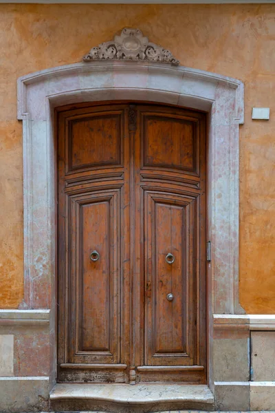 Ancienne Belle Porte Ornée Malaga Espagne Détail Architectural Classique — Photo