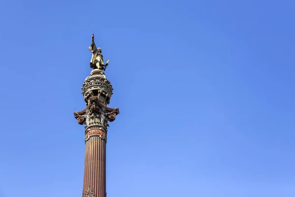 Kolumbus Denkmal Monument Colom Auf Katalanisch Monumento Colon Auf Spanisch — Stockfoto