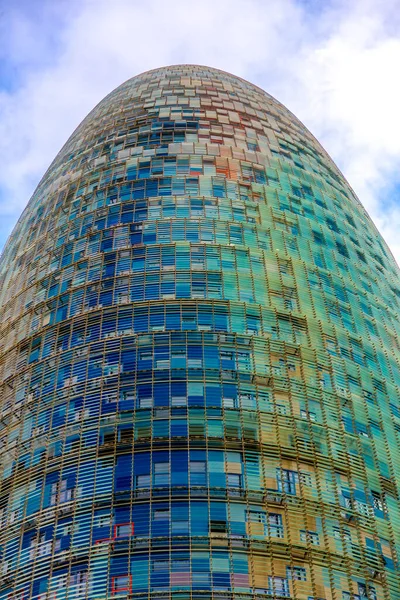 Barcelona Španělsko Února 2022 Věž Agbar Výškou 144 Metrů Byla — Stock fotografie